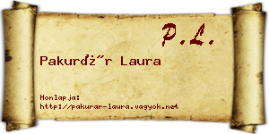 Pakurár Laura névjegykártya